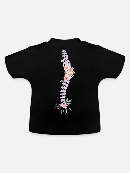 spina - Baby Bio-T-Shirt mit Rundhals - Schwarz