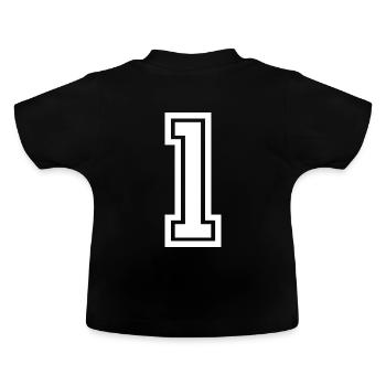 Nummer Eins - Baby Bio-T-Shirt mit Rundhals - Schwarz - Hinten