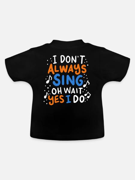 Sänger - Baby Bio-T-Shirt mit Rundhals - Schwarz