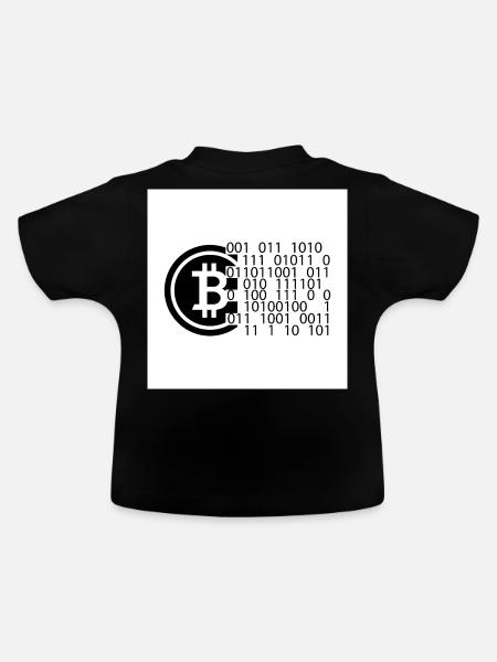 Bitcoin Code - Baby Bio-T-Shirt mit Rundhals - Schwarz