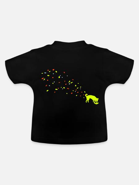 Hund Dreck - Baby Bio-T-Shirt mit Rundhals - Schwarz