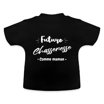Future chasseresse comme maman - T-shirt bio col rond Bébé - noir - Dos
