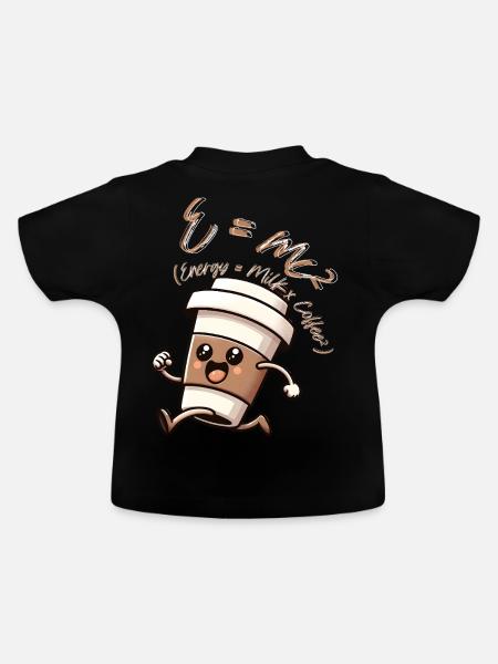 E-mc2 - Baby Bio-T-Shirt mit Rundhals - Schwarz