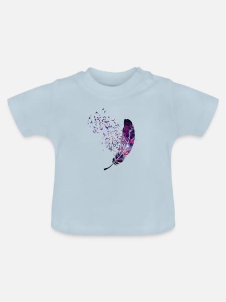 Federleicht - Baby Bio-T-Shirt mit Rundhals - Hellblau