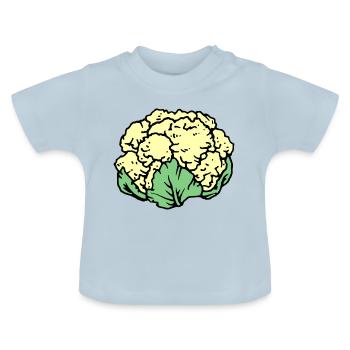 chou-fleur - T-shirt bio col rond Bébé - bleu clair - Devant