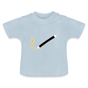 Zauberstab - Baby Bio-T-Shirt mit Rundhals - Hellblau - Vorne