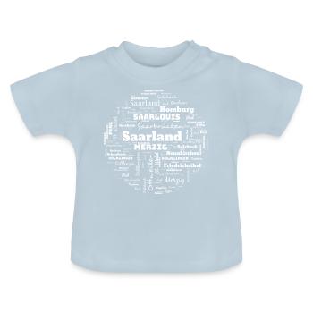 Saarland Kreis Städte Geschenk - Baby Bio-T-Shirt mit Rundhals - Hellblau - Vorne