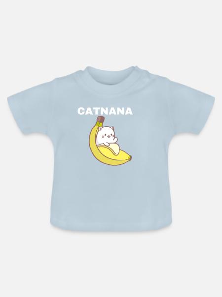 Catnana - Baby Bio-T-Shirt mit Rundhals - Hellblau