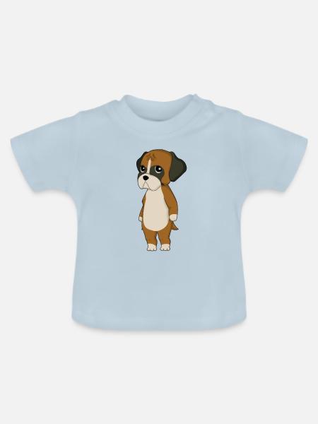 Deutscher Boxer - Baby Bio-T-Shirt mit Rundhals - Hellblau