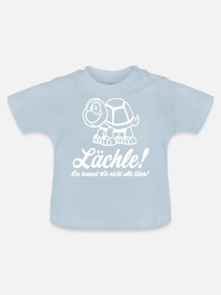 Lächle du kannst sie nicht alle töten - kröte - Baby Bio-T-Shirt mit Rundhals - Hellblau
