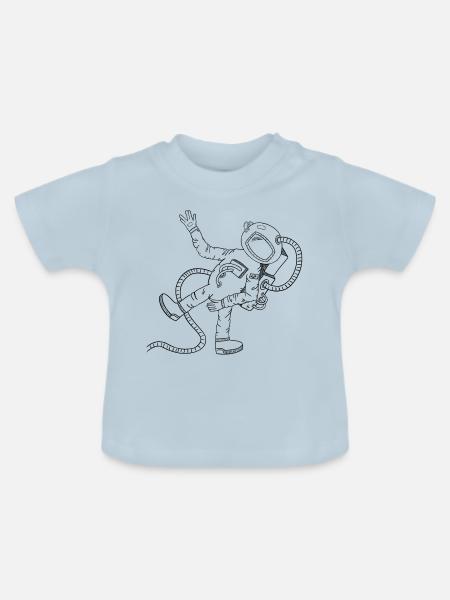 Astronaut - Baby Bio-T-Shirt mit Rundhals - Hellblau