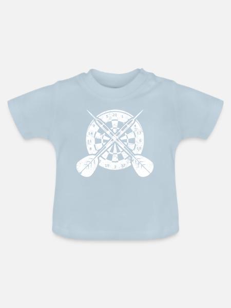 Dartscheibe Dartpfeile - Baby Bio-T-Shirt mit Rundhals - Hellblau