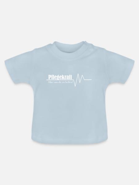 Pflegekraft - Baby Bio-T-Shirt mit Rundhals - Hellblau