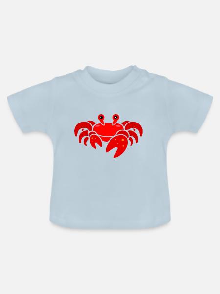 Krabbe - Baby Bio-T-Shirt mit Rundhals - Hellblau
