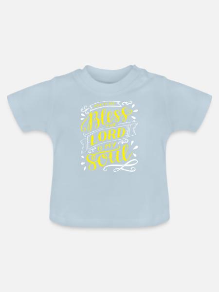 Bibelvers Spruch - Baby Bio-T-Shirt mit Rundhals - Hellblau