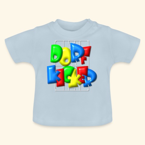 Dorfkicker im Fußballfeld - Balloon-Style - Baby Bio-T-Shirt mit Rundhals