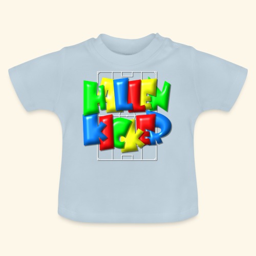 Hallenkicker im Fußballfeld - Balloon-Style - Baby Bio-T-Shirt mit Rundhals