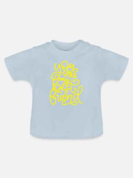 Beste Freunde für immer - Baby Bio-T-Shirt mit Rundhals - Hellblau