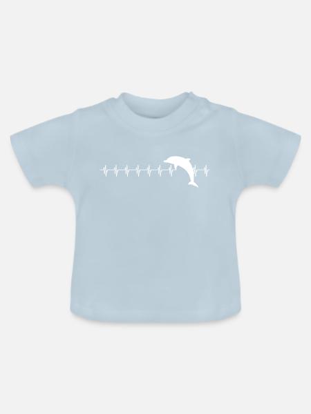 Delfin - Baby Bio-T-Shirt mit Rundhals - Hellblau