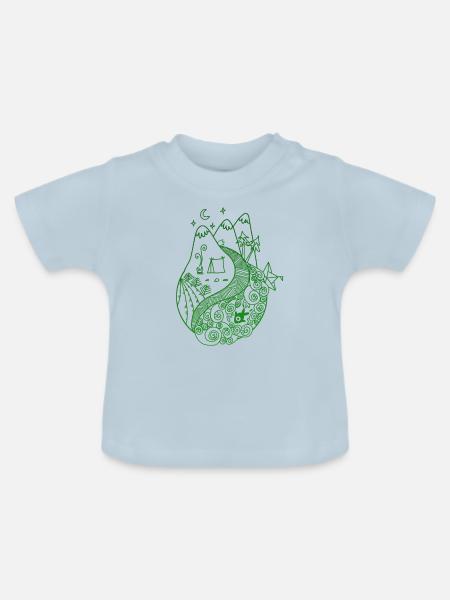 Halte die Erde einfach - Baby Bio-T-Shirt mit Rundhals - Hellblau