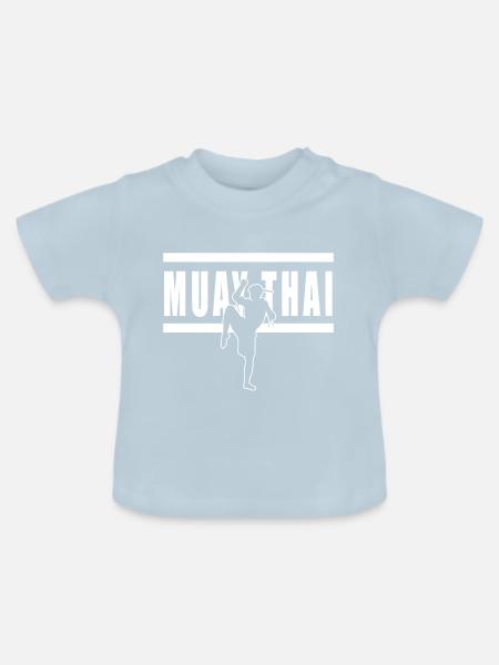Muay Thai - Baby Bio-T-Shirt mit Rundhals - Hellblau