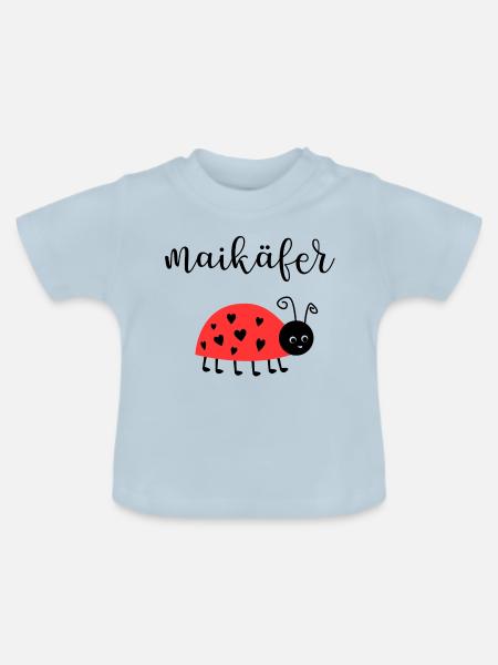 Maikäfer Marienkäfer - Baby Bio-T-Shirt mit Rundhals - Hellblau