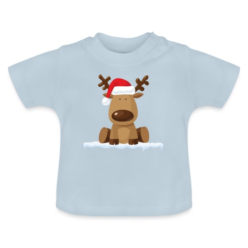 Reindeer on Ice - Baby Bio-T-Shirt mit Rundhals