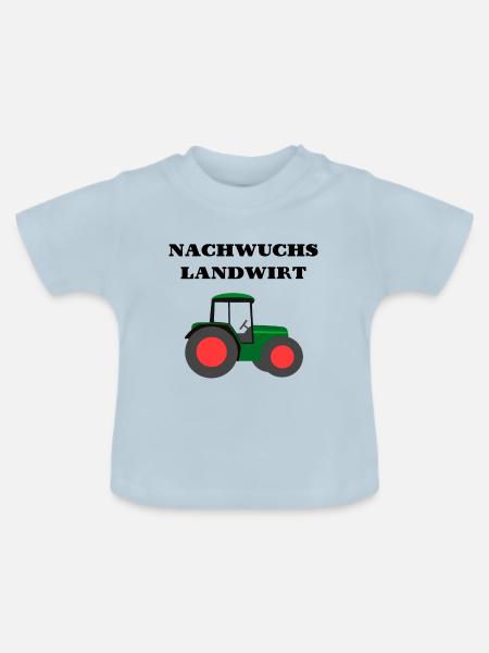 Nachwuchs Landwirt Baby Hoferber - Baby Bio-T-Shirt mit Rundhals - Hellblau