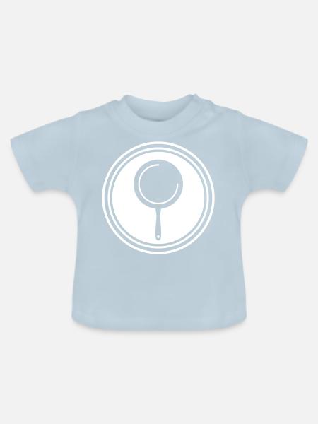Pfanne Küche - Baby Bio-T-Shirt mit Rundhals - Hellblau