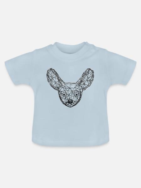 Metallischer geometrischer Fennekfuchs - Baby Bio-T-Shirt mit Rundhals - Hellblau