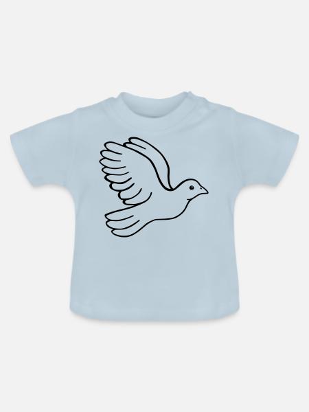 Taube - Baby Bio-T-Shirt mit Rundhals - Hellblau