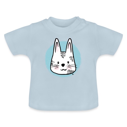 Sød kanin - Portræt - Økologisk T-shirt til baby, rund hals