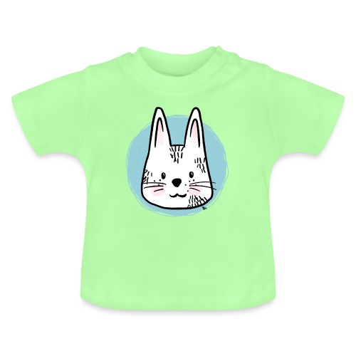 Süßer Hase - Portrait - Baby Bio-T-Shirt mit Rundhals