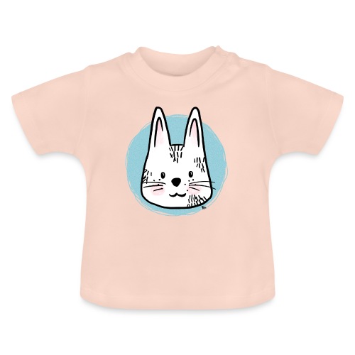Süßer Hase - Portrait - Baby Bio-T-Shirt mit Rundhals
