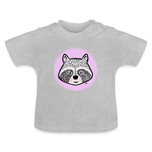 Süßer Waschbär - Portrait - Baby Bio-T-Shirt mit Rundhals