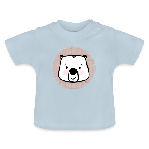 Süßer Bär - Portrait - Baby Bio-T-Shirt mit Rundhals
