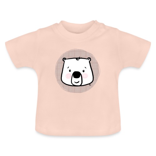 Süßer Bär - Portrait - Baby Bio-T-Shirt mit Rundhals
