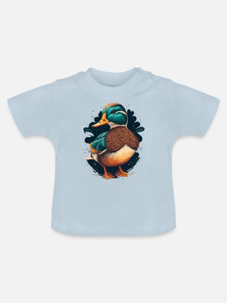 Liebling - Baby Bio-T-Shirt mit Rundhals - Hellblau