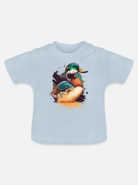 Entenkunst - Baby Bio-T-Shirt mit Rundhals - Hellblau