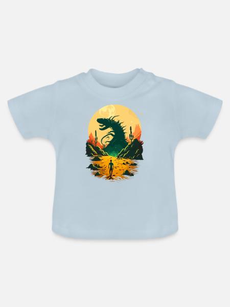 Furcht - Baby Bio-T-Shirt mit Rundhals - Hellblau