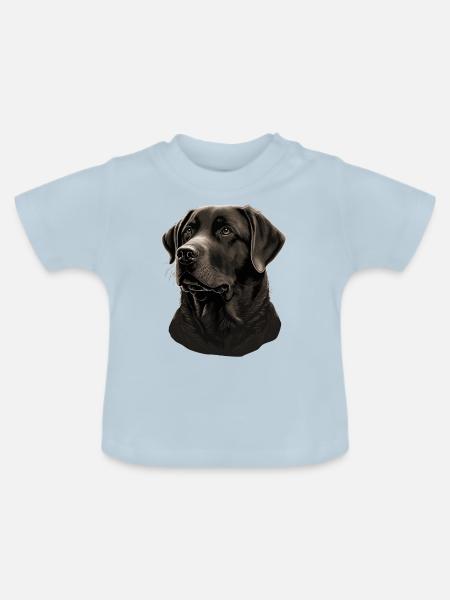 Begleiter Labrador Retriever - Baby Bio-T-Shirt mit Rundhals - Hellblau