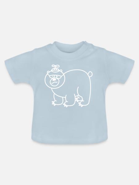 Anti-Zoo Ten White - Baby Bio-T-Shirt mit Rundhals - Hellblau