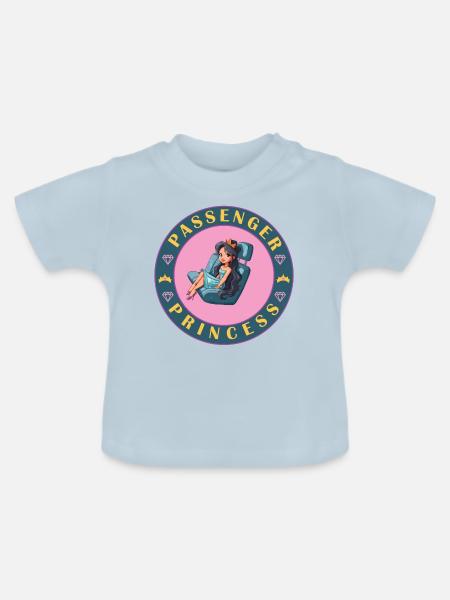 Passagierprinzessin Immer - Baby Bio-T-Shirt mit Rundhals - Hellblau
