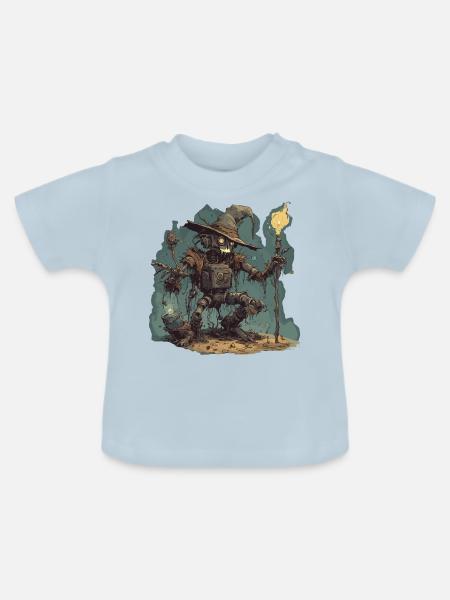 Hexenhandbuch / Zauberbuch / Halloween / Herbst - Baby Bio-T-Shirt mit Rundhals - Hellblau