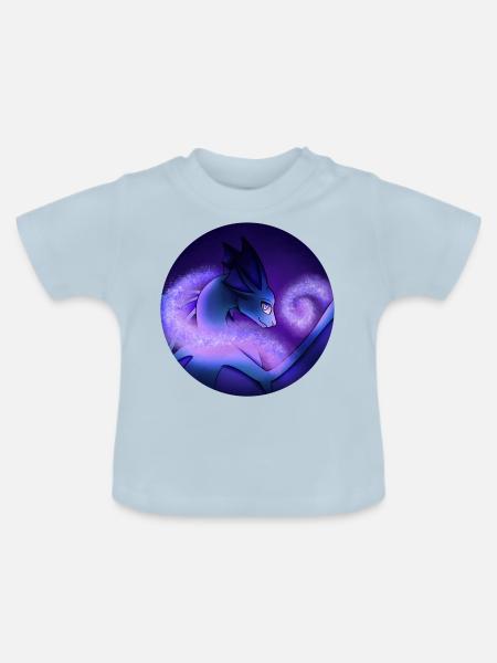 Sternenstaub-Drache - Baby Bio-T-Shirt mit Rundhals - Hellblau