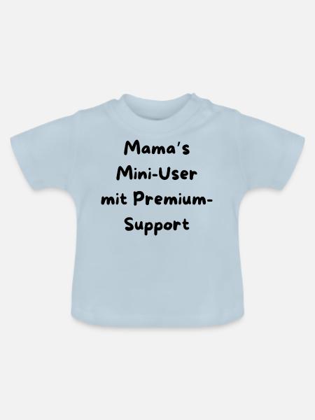 Mamas User - Baby Bio-T-Shirt mit Rundhals - Hellblau