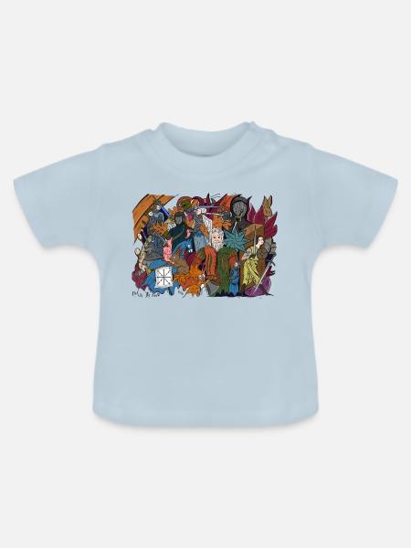 HEMA PopArt - Baby Bio-T-Shirt mit Rundhals - Hellblau