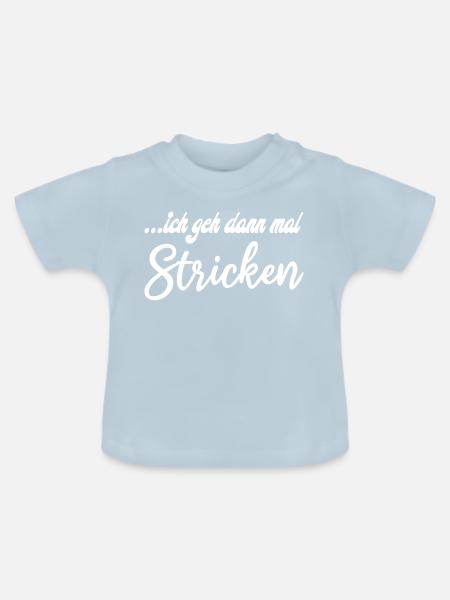 Motivierende Handlettering Grafik - Baby Bio-T-Shirt mit Rundhals - Hellblau