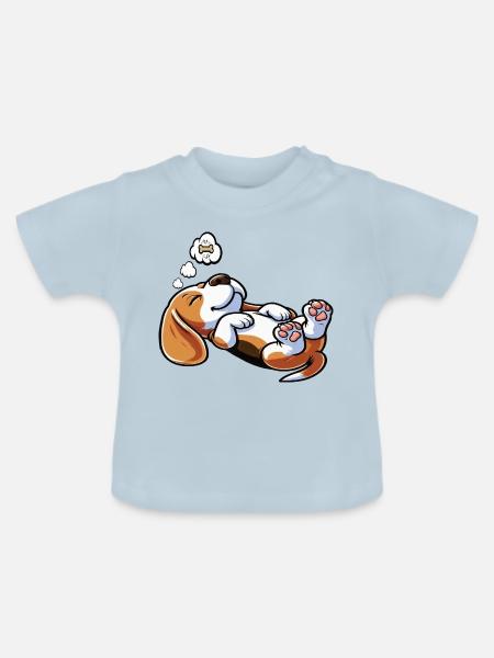 Beagle Beaglebesitzer Beaglehalter beaglehund - Baby Bio-T-Shirt mit Rundhals - Hellblau