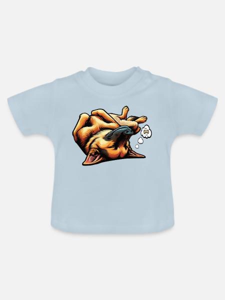 Deutscher Schäferhund Schäferhunde Schäferhunde - Baby Bio-T-Shirt mit Rundhals - Hellblau